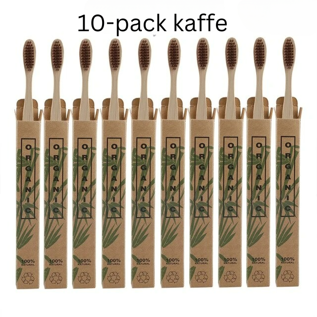 10-pack tandborstar av bambu: REA 30%
