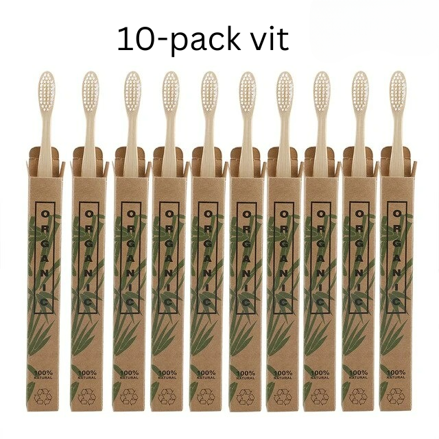 10-pack tandborstar av bambu: REA 30%