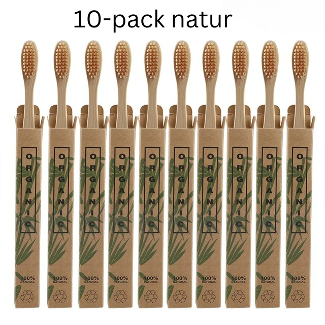 10-pack tandborstar av bambu: REA 30%