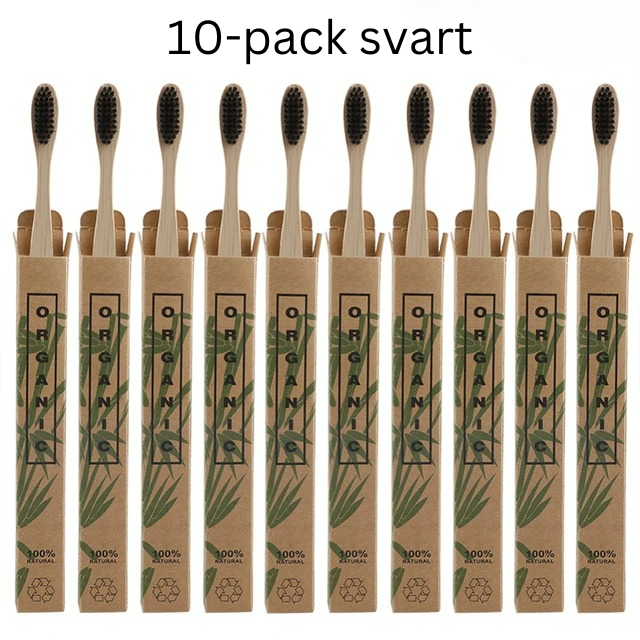 10-pack tandborstar av bambu: REA 30%