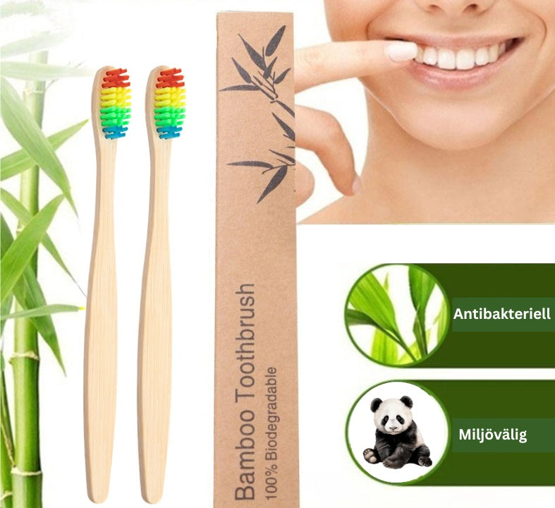 Bambu med regnbågens färger - flerpack REA 30%