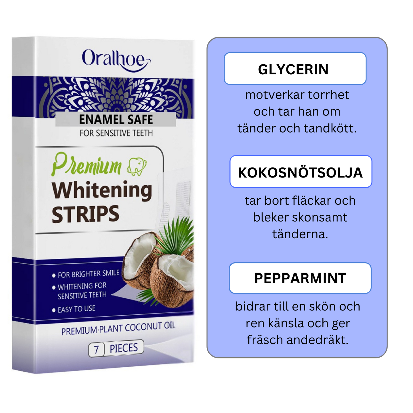 Blekande remsor med Kollagen